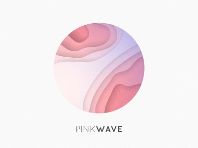 Pink Wave Logo branding creative design identity logo minimalism pink simple wave