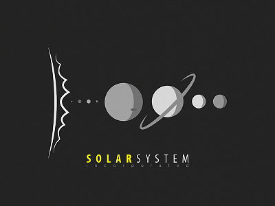 Solar System Logo branding cosmic earth identity logo planet solar system space star stars sun universe