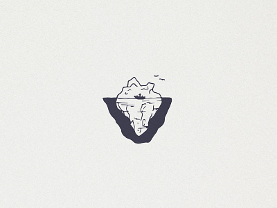 Minimalistic Iceberg clipart design hand drawn handdrawn ice iceberg icon identity illustration line art logo minimalism minimalistic nature ocean sea tattoo