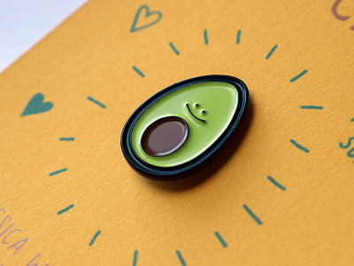 The Friendly Avocado - Pin Edition avocado badge pin