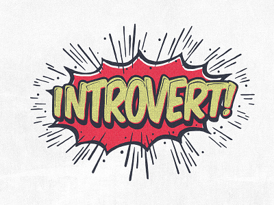 Introvert Dribble comics graphic design introvert superhero tshirt