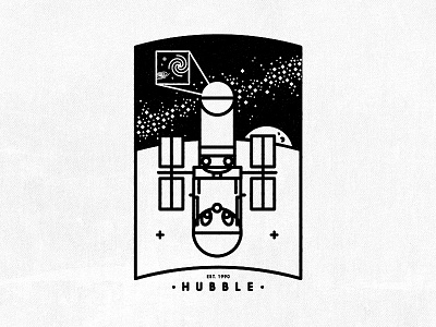 Hubble Dribble deep space galaxy graphic design interstellar minimalism nasa planets satellite space stars tshirt universe