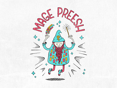 Mage Preesh illustration jimmyfallon mage magepreesh magic majorly appreciatied spells wand wizard