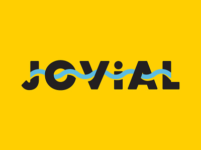 Jovial design graphic design illustration jovial letters summer type typography wavy words