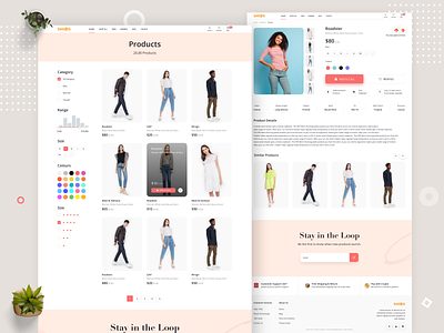 Product listing Page and Product Details Page-E-commerce Website clothes details page ecommerce website online shopping online shopping store product detail page product listing page product page shopping website