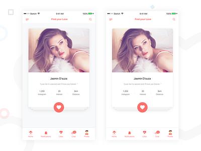Dating App arvind clean design daily ui dating app love dating love finder ui design ui designer mumbai
