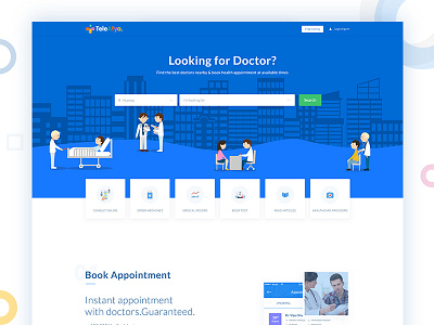 Healthcare portal landing pages dailyui design healthcare website home page indian ui landing page medical website search page simple ui designer mumbai webite design