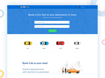 Taxi Booking Website cab booking clean ui landing page simple designs taxi booking ui designer mumbai website design website design home page design