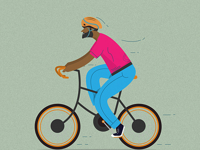 The cyclist. app design illustration vector web