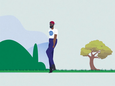Marching man animation design fashion illustration nigeria vector