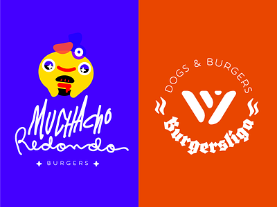 Burger shop branding character design graphic design identity illustration pictoplasma