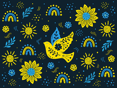 Ukrainian Folk Elements Illustration