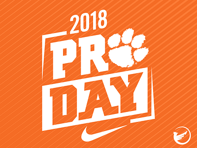 2018 Clemson Football Pro Day Logo clemson social media sports design