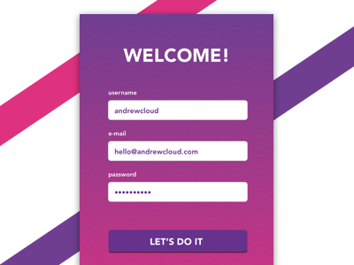 Daily UI Challenge #001 - Sign Up app challenge daily gradient in log pattern register screen sign ui up