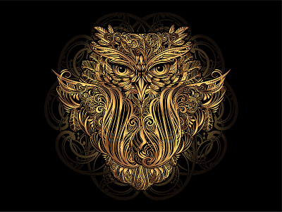 vector Owl tattoo art artwork bohemian design illustration mandala ornamental tattoo tribal vector zenart