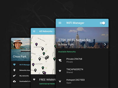 wiMAN material design android app map material material design ui wifi wifi manager wiman