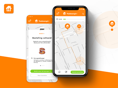 Food delivery app | 2 app behance bike burger delivery designer designinspiration dribbble food food app food apps graphic graphicdesign inspiration map mobile screens ui ux uxui