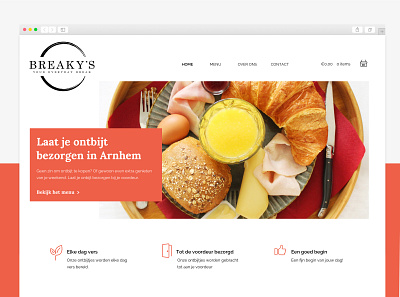 Breakfast Delivery Webshop branding delivery design food graphic ui ux website