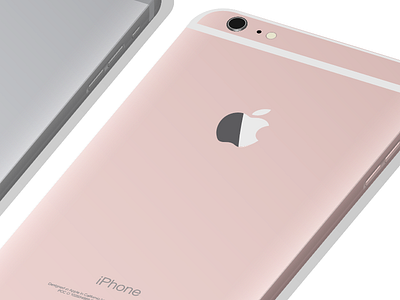 iPhone illustration in Illustrator 3D 3d 6s apple color colors graphic illustration illustrator iphone pink plus rose