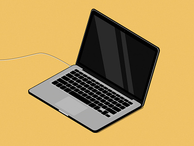 MacBook Pro illustration apple computer design illustration laptop macbook yellow