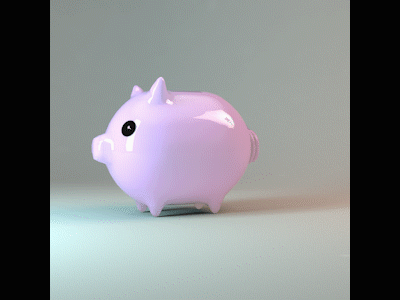 Piggy Bank animation 3d cinema 4d modeling