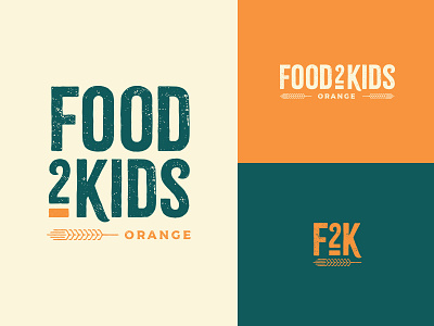 Orange Food 2 Kids Branding brand identity branding logo nonprofit
