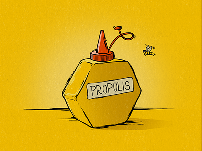 Propolis 800x600 bee digital drawing glue honey illustration propolis