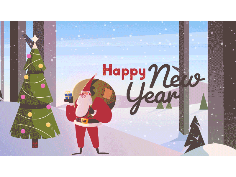 Happy New Year!!! after effects animation canipekli illustration motion design new newyear year