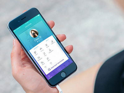 HYPH - Discover app beacon discover events ibeacon ios mobile mockuuups ui ux