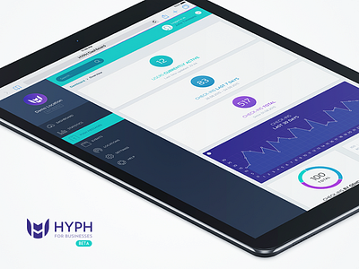 HYPH Business analytics angular app beacon coupons dashboard ibeacon mobile push real-time ui ux