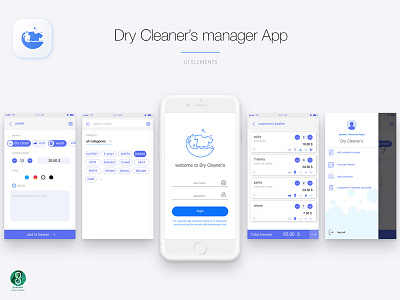 dry cleaner's manager app cloth dry cleaners laundry ui wash