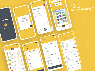 Groceries store app concept app groceries payment shop shopping store supermarket