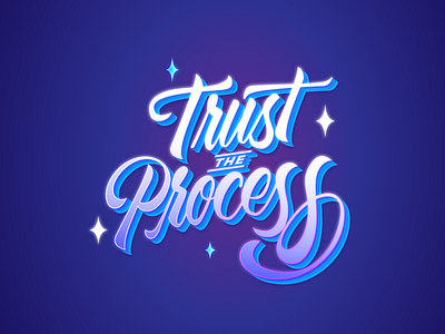Trust the Process design font graphicdesign lettering type