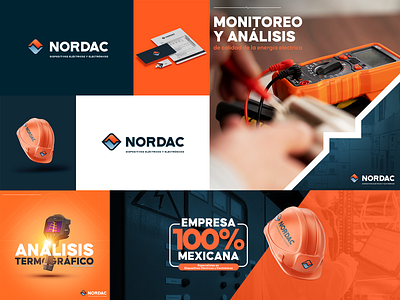 NORDAC - Dispositivos eléctricos y electrónicos. branding brandingstationery graphic design logo logotype