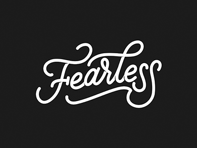 Fearless design graphic lettering