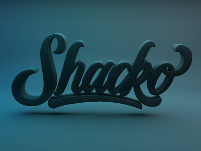 Shacko 3d cinema4d digital graphicdesign lettering