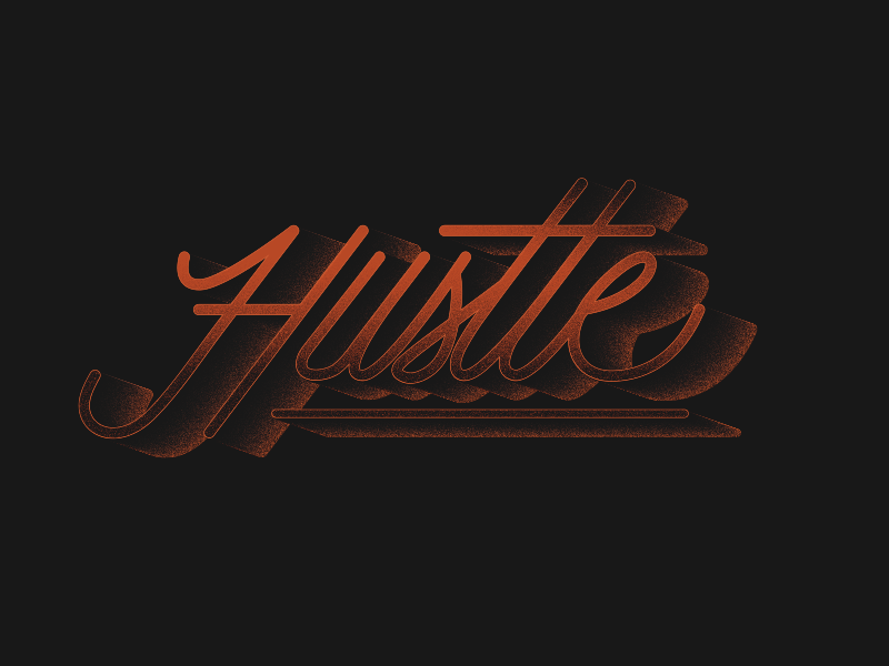 Hustle graphicdesign typography type handlettering lettering