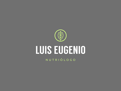 Luis Eugenio Nutriólogo branding logo logotype