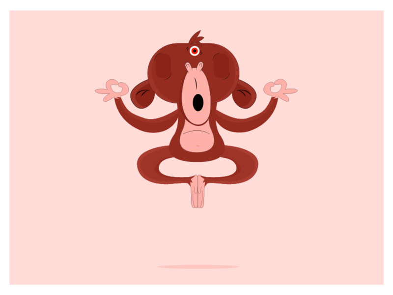 The wise monkey 🐒 animation illustration magic monkey motion wise