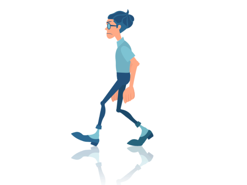 Walking cycle training animation dance fun illustration man motion walkcycle