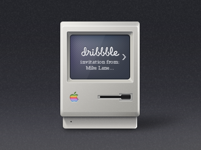 Dribbble invitation e-mail apple icon mac old vintage