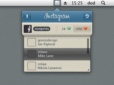 Instagram app UI app apple concept instagram mac osx ui