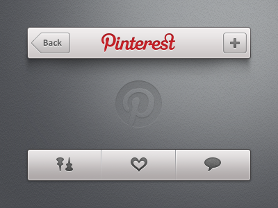 Pinterest iOS app icons ios pinterest ui