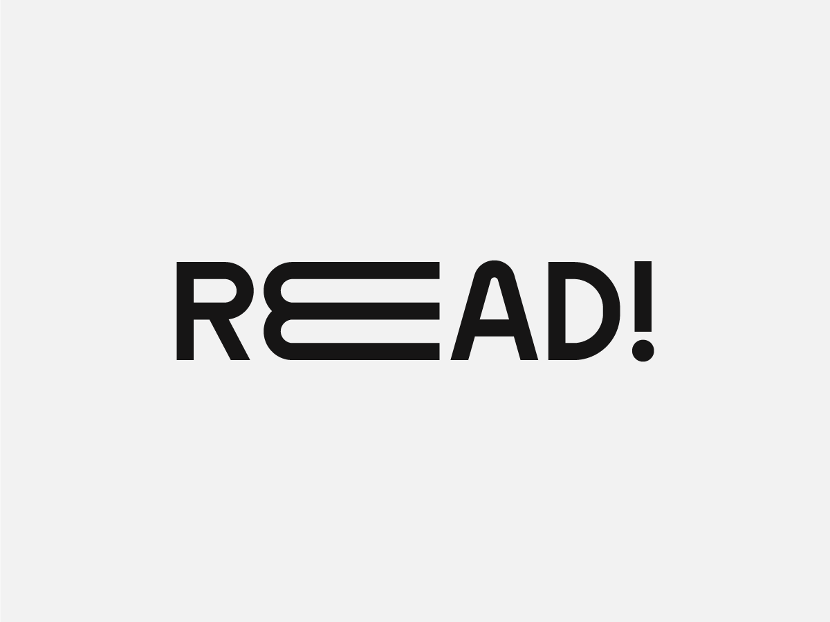 'Read!' bookshop logo by Julia Shvyriova on Dribbble