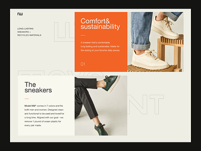 The New Movement landing page e commerce interface landing lettering typography ui uiux ux web