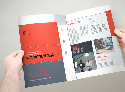 3xA4 Trifold Brochure bifold brochure branding brochure business clean corporate design elite standard indesign layout