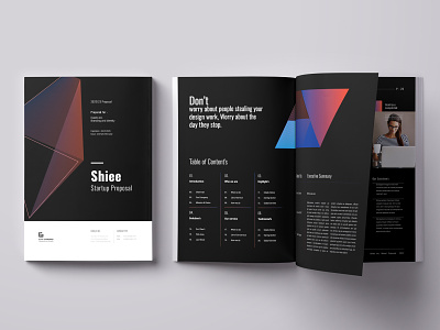 Proposal Template annual report bifold brochure booklet branding brochure business business plan case study corporate graphic design illustration proposal