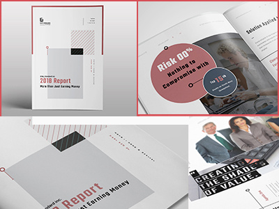Report Brochure annual brochure classic clean corporate design layout report