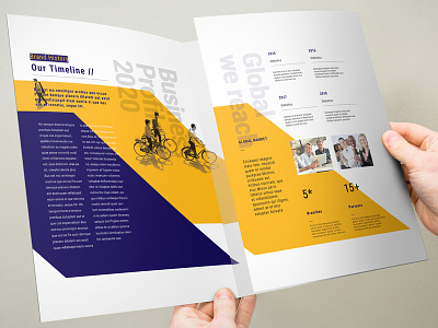 3xA4 Trifold Brochure annual report booklet brand branding brochure classic corporate design elite standard indesign layout template