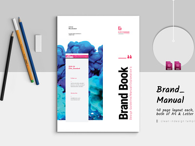 Elite Brand Manual booklet brand branding brochure business classic clean corporate design elite standard indesign layout template